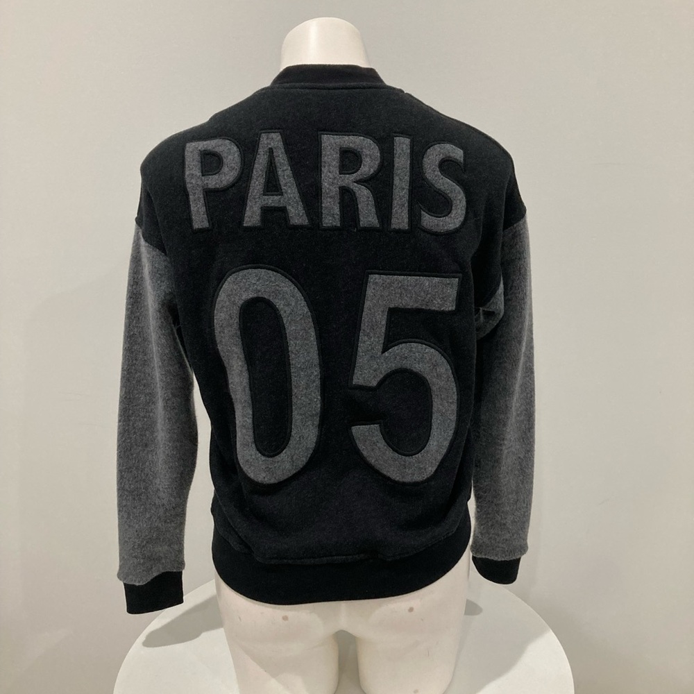 Hye Park & Lune Women's Paris 05 Black and Gray Snap Front Bomber Jacket Size 0